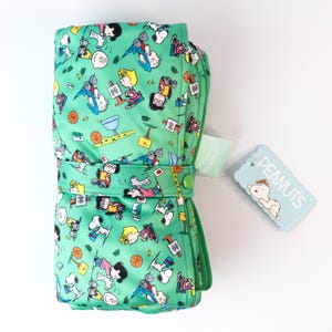 Cambiador Snoopy Green, lavable a máquina, impermeable, acolchado y portátil