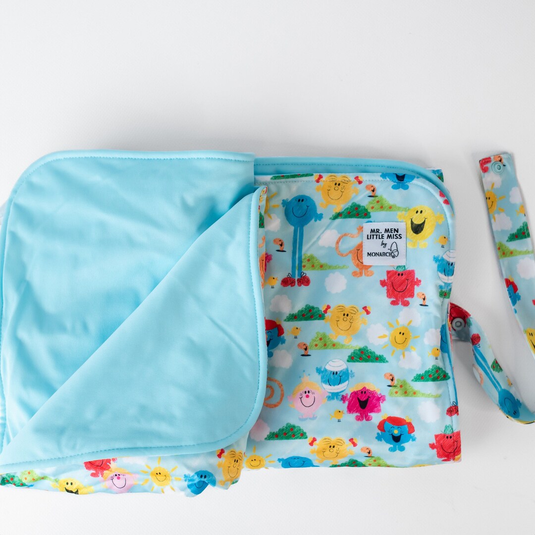 Mr Men Little Miss crayons Change Mat Wipeable/ Waterproof/ Machine