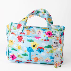 Mr Men Little Miss (crayones) - Bolsa tipo cápsula - Bolsa impermeable para camping, gimnasio, natación, bebés y pañales