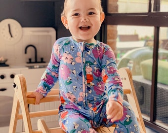 Snoopy Peanuts - Long Bamboo Zip-up Onesie (Bootysuit), Size 0-3T