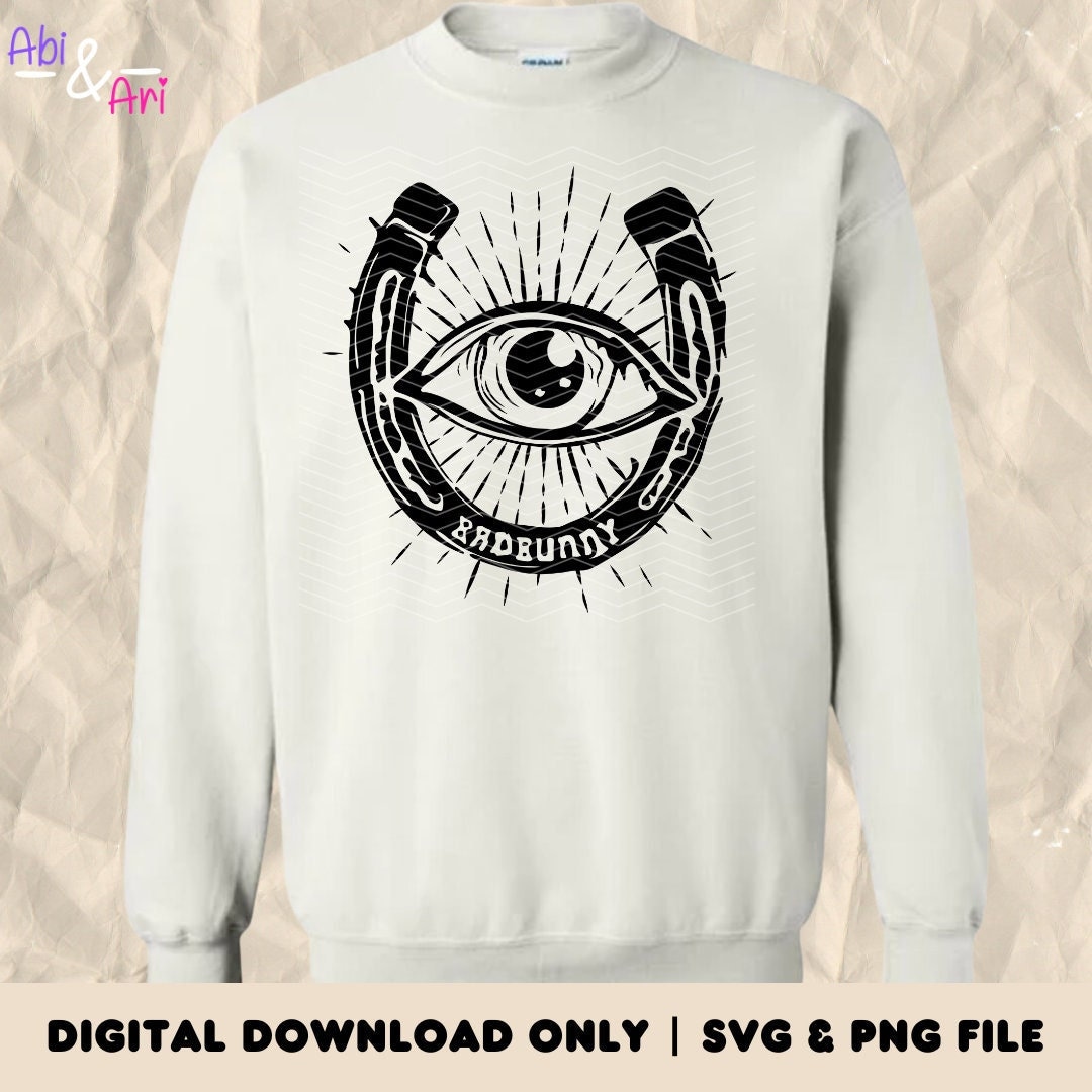 Bad Bunny Nadie Sabe Horseshoe Bad Bunny Most Wanted Tour Bad Bunny SVG