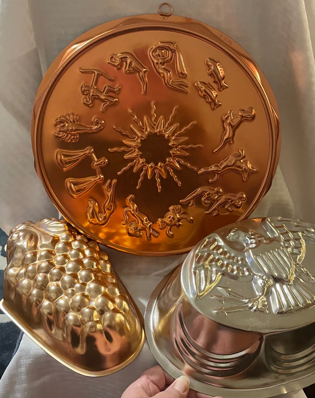 Various Copper Jello Molds Etsy