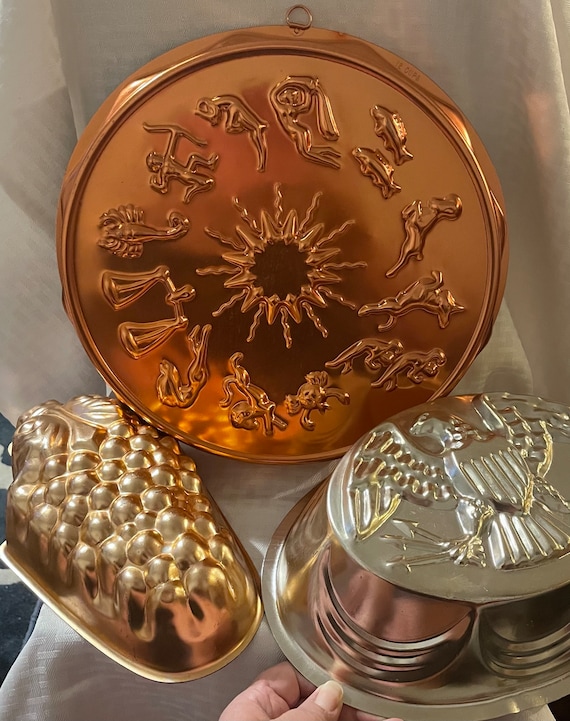 Various Copper Jello Molds Etsy