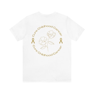 Childhood Cancer Flower Short Sleeve Tee