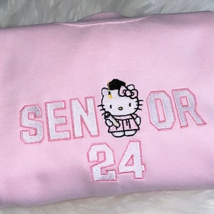 kitty senior embroidered t-shirt/crewneck/hoodie image 2