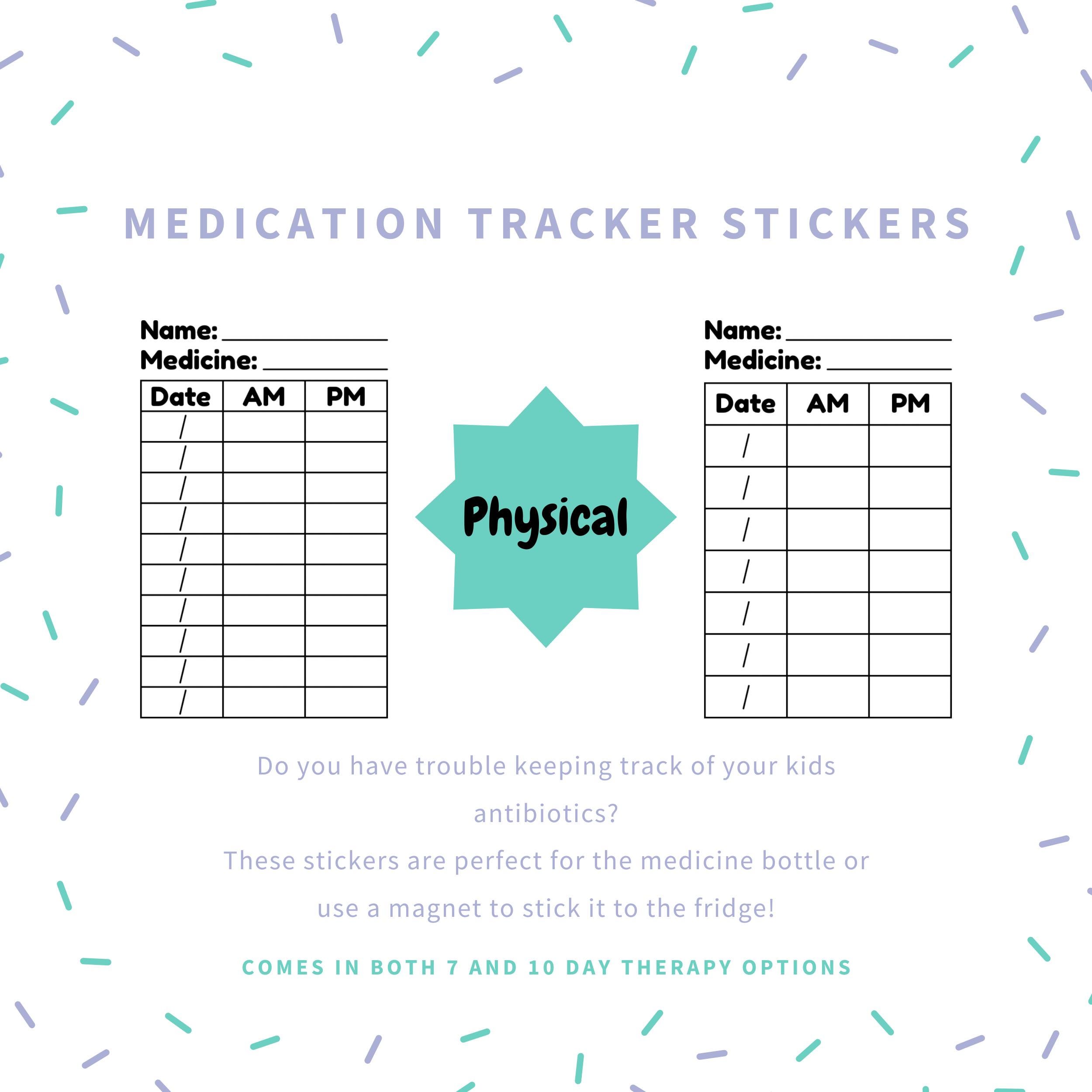 Medication File Sticker Medication Tracker Stickers Physical Item - Etsy