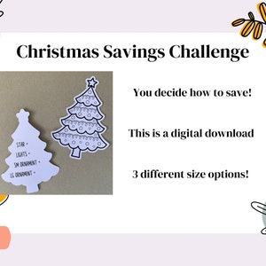 Christmas Tree Savings Challenge Printable