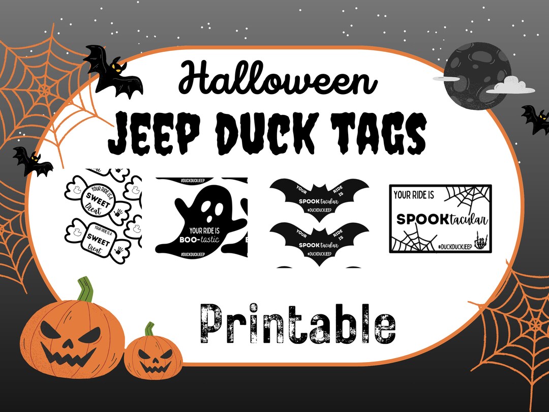 Halloween Jeep Duck Tags Etsy
