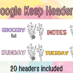 Einfache florale Google Keep Header