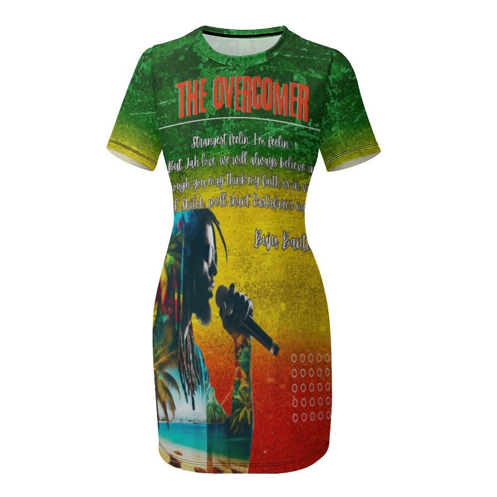 bob marley t shirt dress BOB MARLEY Ladies Mini Dress Sz. L - Rasta Reggae Legend Catch A Fire