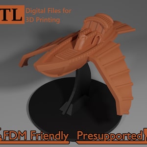 Bird of Prey Fantasy Flying Ship Model STL for 3D Printing Compatible with DnD Spelljammer