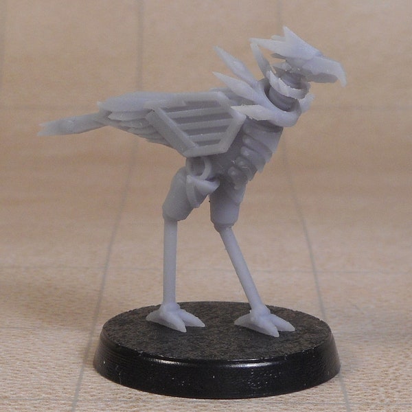 Clockwork Robot Bird Miniature Artificer Construct Model for Tabletop Games