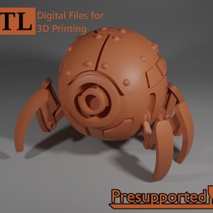 Spider Ball Uhrwerk Roboter Miniatur Artificer Konstrukt STL für 3D-Druck