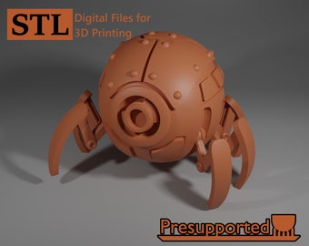 Spider Ball Clockwork Robot Miniature Artificer Construct STL for 3D Printing