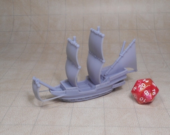 Galleon Ship Miniature Compatible With DnD Spelljammer