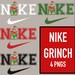Grinch Swoosh PNG , Grinch PNG, Christmas Grinch PNG, Vintage Christmas , Grinch Christmas Png 