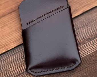 Uplift - Portefeuille minimaliste - Coquille cordovan marron foncé