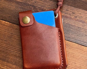 Portefeuille en cuir minimaliste Prodigy - Marron