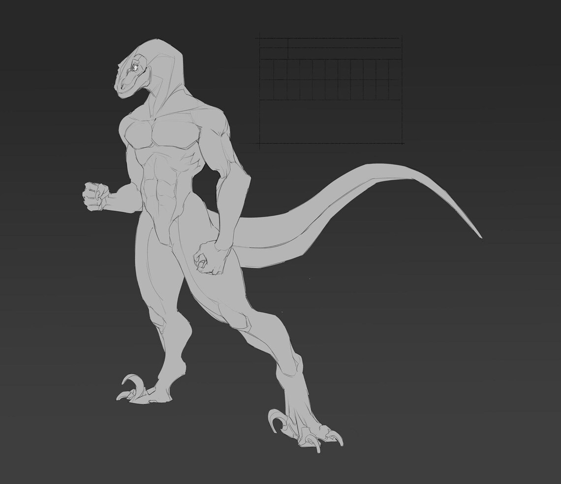 Anthro Raptor / Dinosaur Reference Sheet Base - Make Your Own Adopts ...