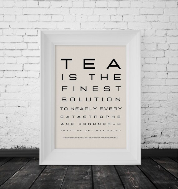 Tea Wall Art Tea Poster Print Minimalistic Design Eye - Etsy