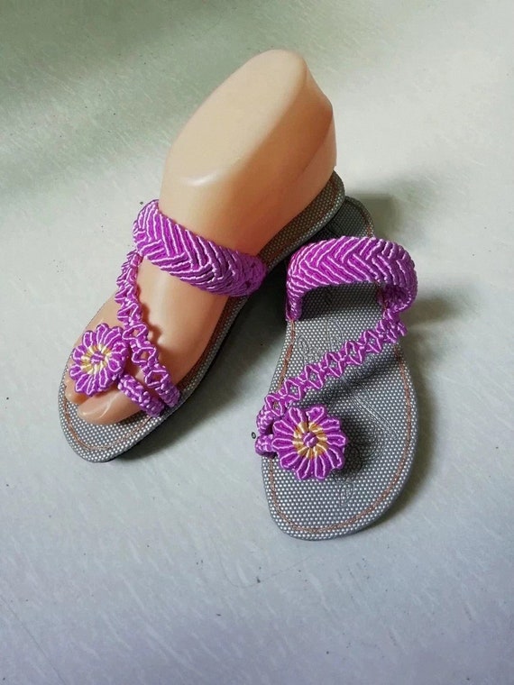 Buy Handmade Braided Flat Sandals for Women Summer Knitting Strap