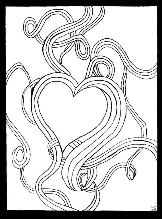 Ribbon Heart Pictures Printable