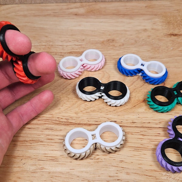 ADHD Fidget Gear Ring Toy For Kids Gift Fidget Toy Gear Ring Fidget Gears Spinning Gears Toy Ring