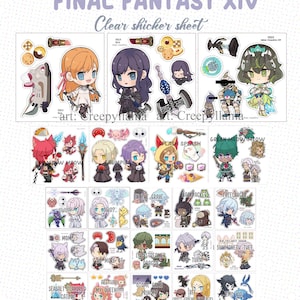 FF14 scion clear sticker sheet | Final Fantasy XIV