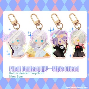 FFXIV iridescent holo acrylic keychain | Elpis Gang