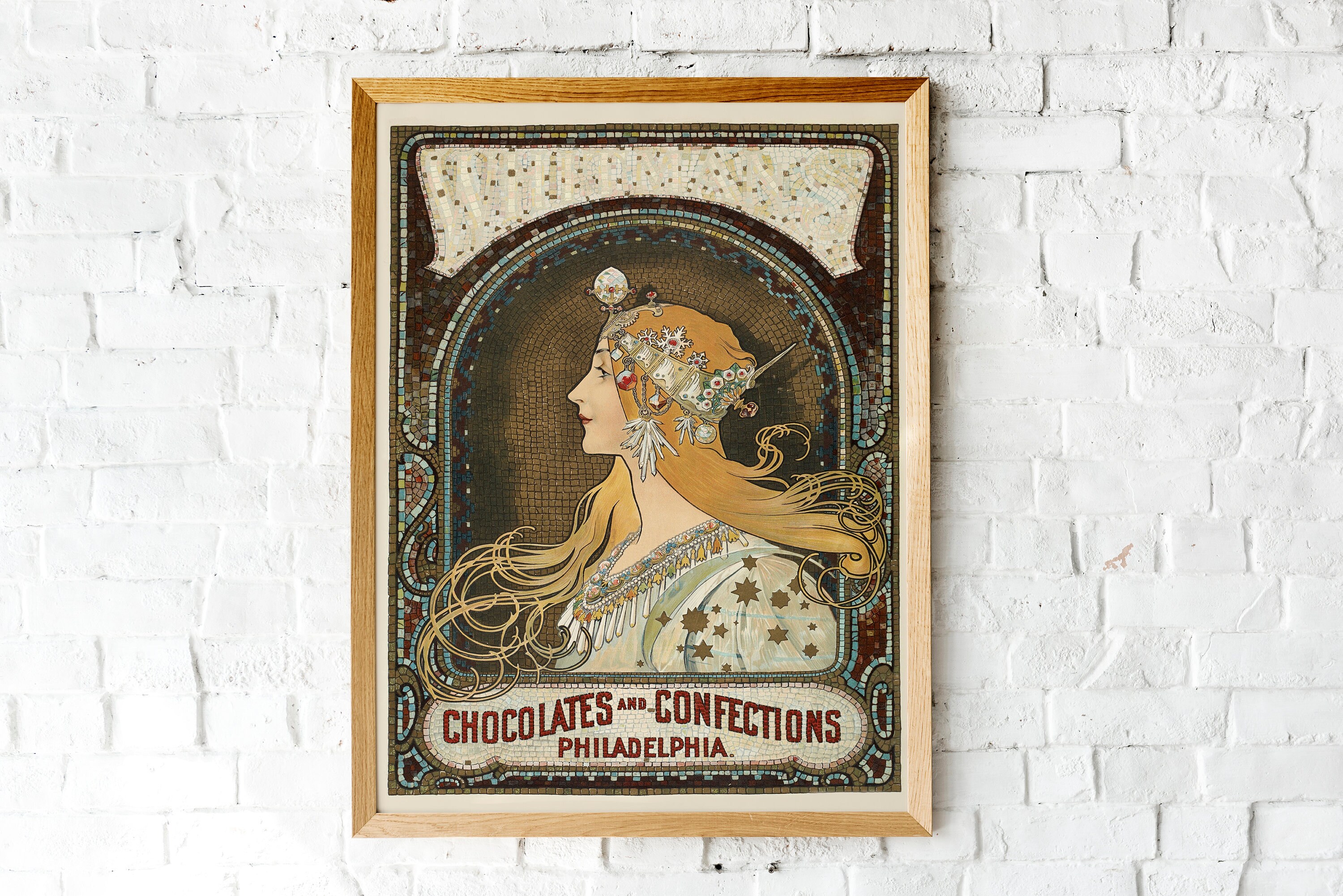 Vintage Alphonse Mucha Print~whitman's Chocolate Advert~bohemian Art ...