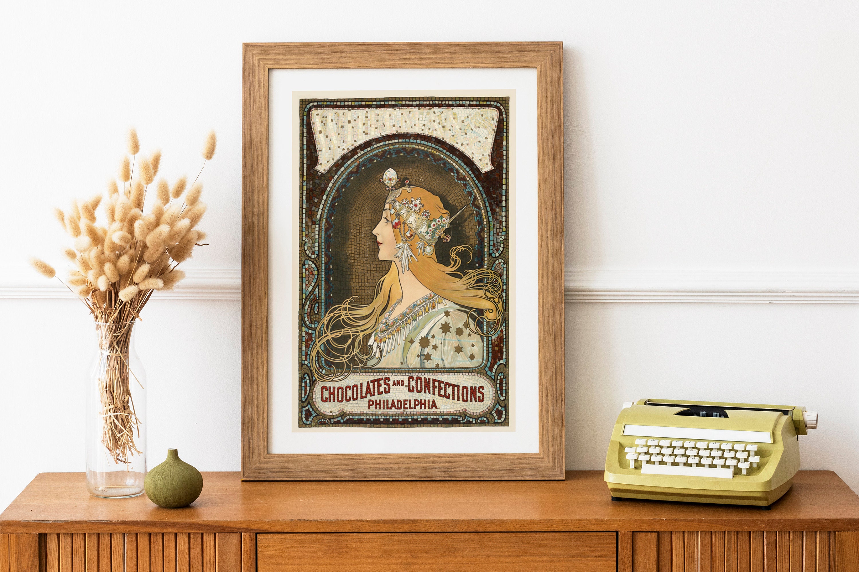 Vintage Alphonse Mucha Print~whitman's Chocolate Advert~bohemian Art ...