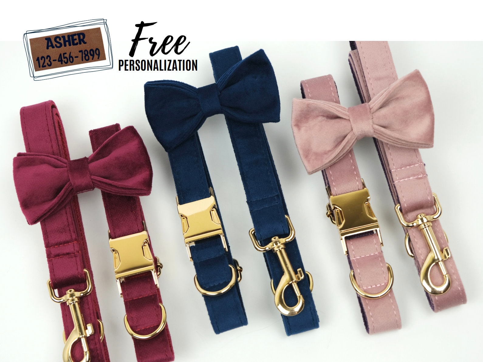 Luxury dog collars and leashes sale