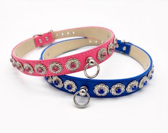 Crystal Flower Dog Collar