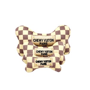 Checker Chewy Vuiton Bone Toy by Haute Diggity Dog