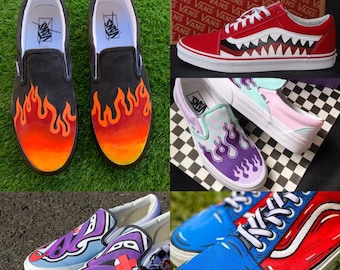 CUSTOM VANS hand Paintedunique Designs Etsy