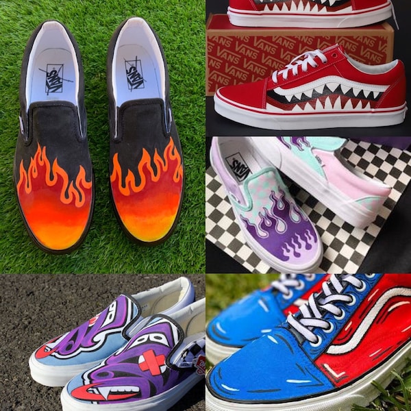 Hand Painted Vans Etsy