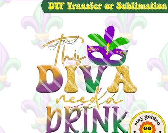 mardi gras ready to press transfers