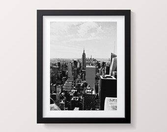 paysage urbain de New York | | N&B Photographie Art Print | | de photographie de paysage urbain Art mural sur toile