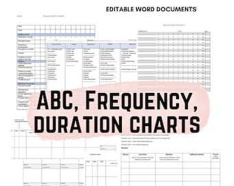 Recopilación de datos, gráfico ABC, gráfico STAR, frecuencia, duración, plantillas, datos de comportamiento, antecedentes, comportamientos, consecuencias y entornos.