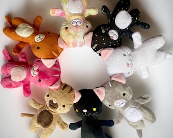 Customizable soft, small cat stuffed animal