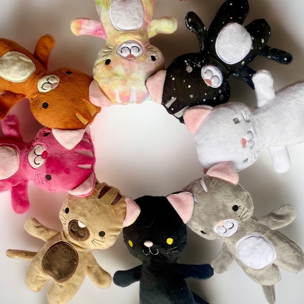 Customizable soft, small cat stuffed animal