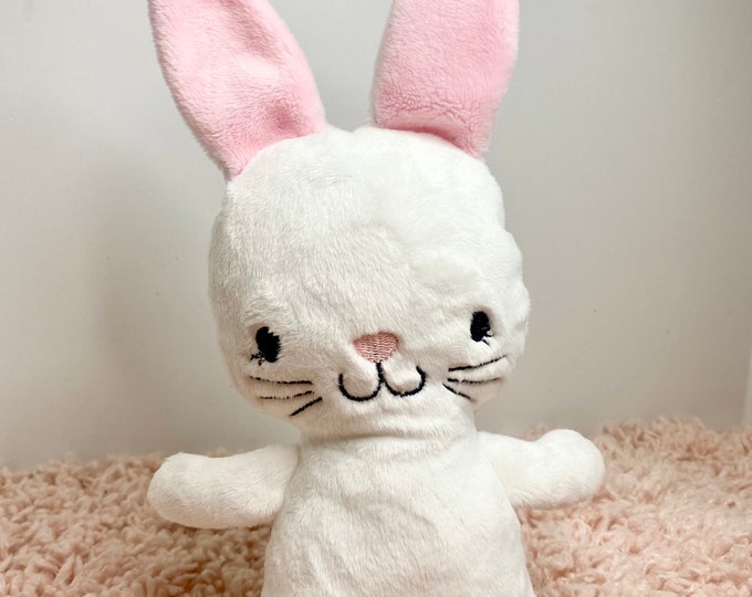 Soft, small rabbit stuffed animal