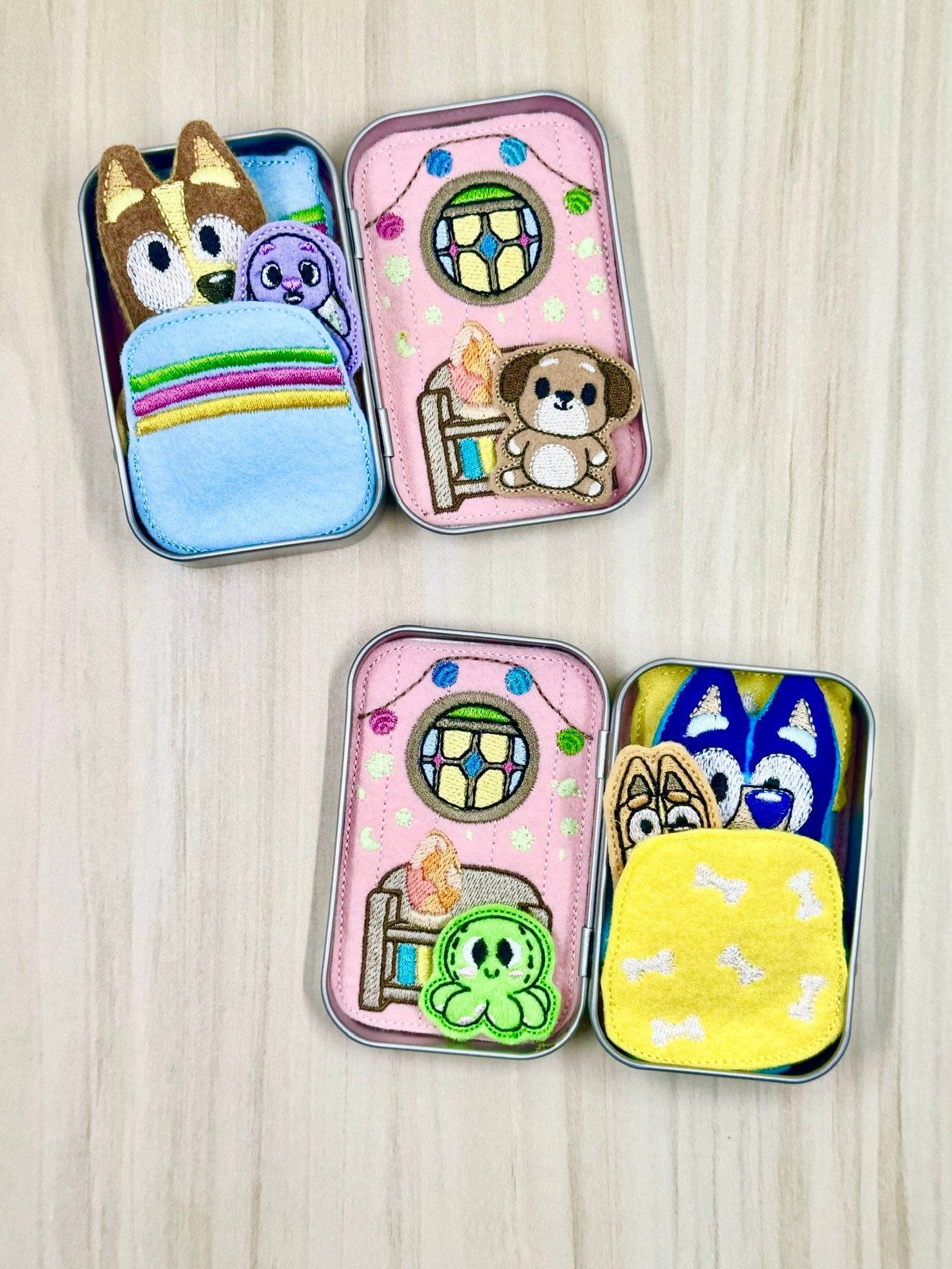 Stuffed Bluey and Bingo Pocket Bedrooms