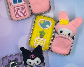 Stuffed Kitty and Friends Pocket Bedrooms
