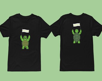 Pride Shirt, Agender Tortoise, LGBTQIA+ Happy Tortoise, Lgbt Shirt, Sea Turtle Tortoise, Agender Shirt, Agender Flag Shirt, Lgbtq Shirt