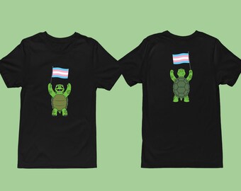 Pride Shirt, Transgender Tortoise, LGBTQIA+ Happy Tortoise, Lgbt Shirt, Sea Turtle, Trans Pride, Trans Rights Shirt, Protect Trans Kids