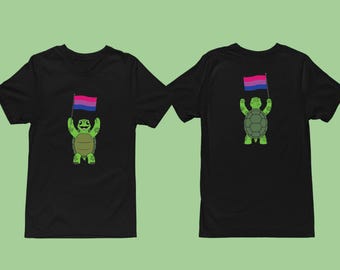 Pride Shirt, Bisexual Tortoise, LGBTQIA+ Happy Tortoise, Lgbt Shirt, Sea Turtle Tortoise, Bisexual Shirt, Bi Pride Shirt, Lgbtq Shirt