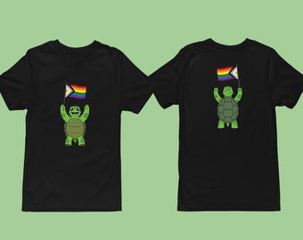Pride Shirt, Progress Intersex, LGBTQIA+ Happy Tortoise, Lgbt Shirt, Sea Turtle Tortoise, Intersex Pride, Genderfluid Clothing, Lgbtq Shirt