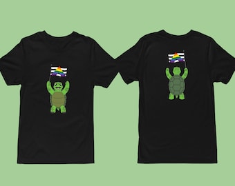 Pride Shirt, Ally Tortoise, LGBTQIA+ Happy Tortoise, Lgbt Shirt, Pride Ally Shirt, Sea Turtle Tortoise, Proud Ally, Trans Ally