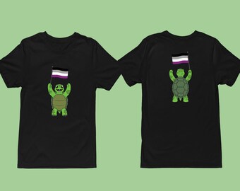 Pride Shirt, Asexual Tortoise, LGBTQIA+ Happy Tortoise, Lgbt Shirt, Sea Turtle Tortoise, Asexual Shirt, Ace Asexual Pride, Lgbtq Shirt